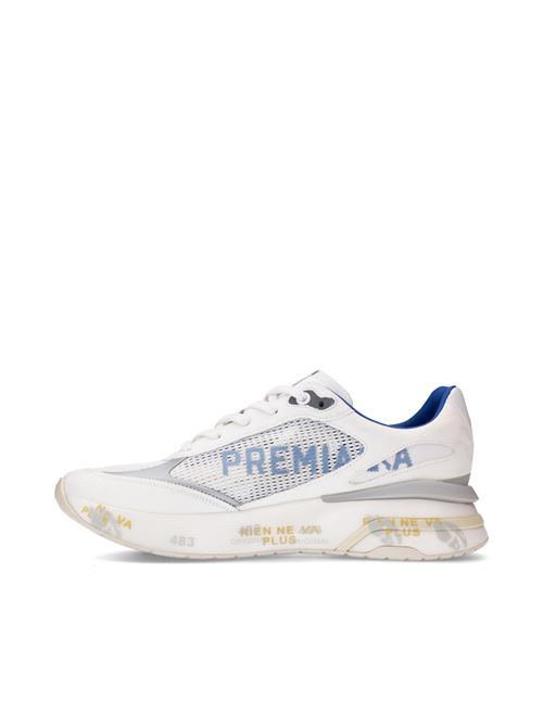 Sneakers in camoscio ecopelle e tessuto PREMIATA | MOERUN6732 BIANCO